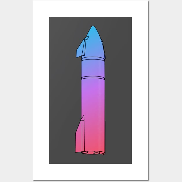 Starship Gradient Wall Art by kkingsbe